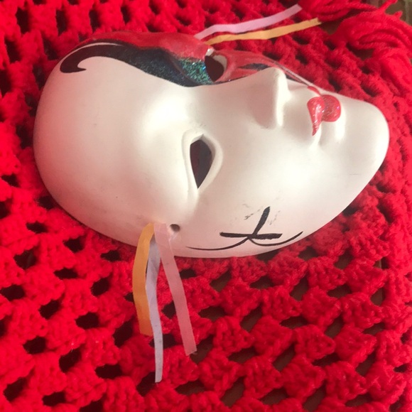 Rare Vintage Hand Painted Porcelain Mask‼️Final Price Drop - Picture 10 of 16